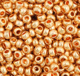 11/0 Preciosa Seed Beads Metallic Gold #35024